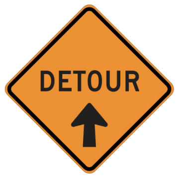 MUTCD SC9 (CA) Detour with Arrow